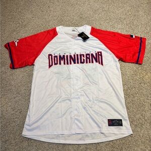 Dominicana Republic Men's Red and White Jersey